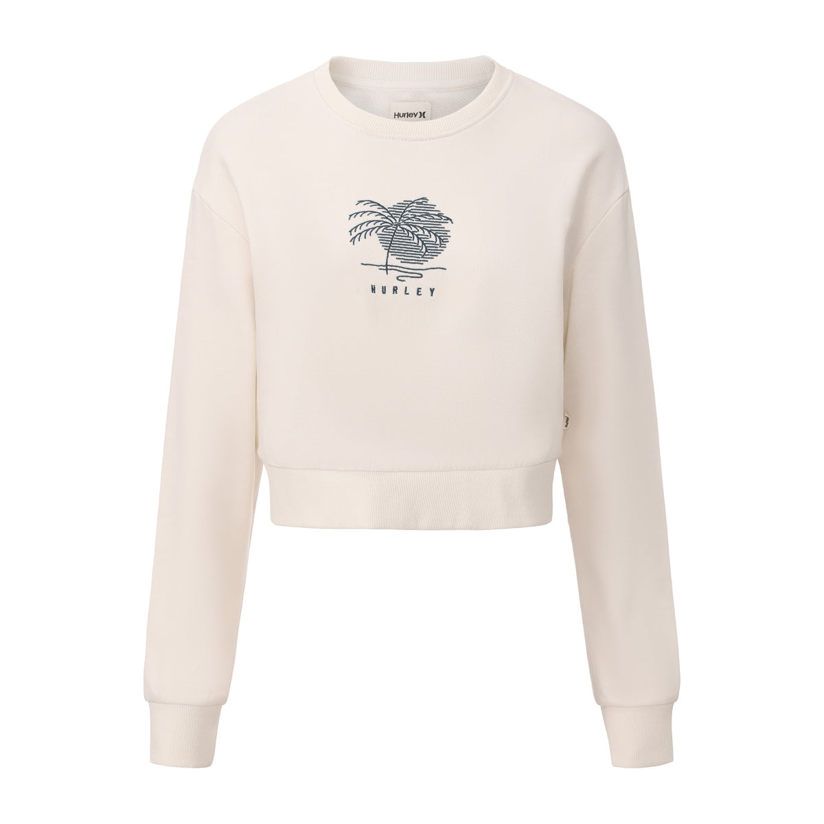 HZ262P60039-PALM HORIZON CROPPED CREWNECK