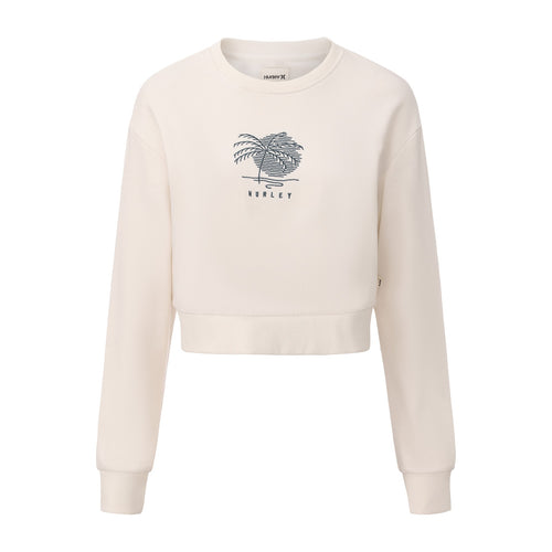 HZ262P60039-PALM HORIZON CROPPED CREWNECK