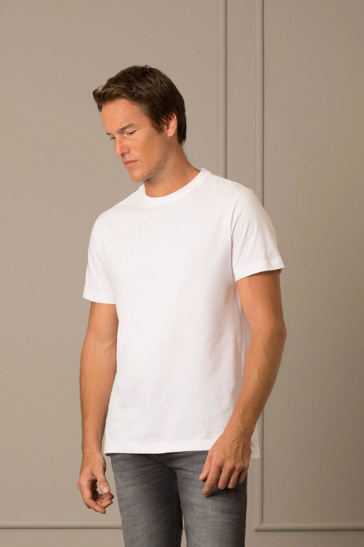 Camiseta Perú cuello redondo para hombre básica jersey Negro