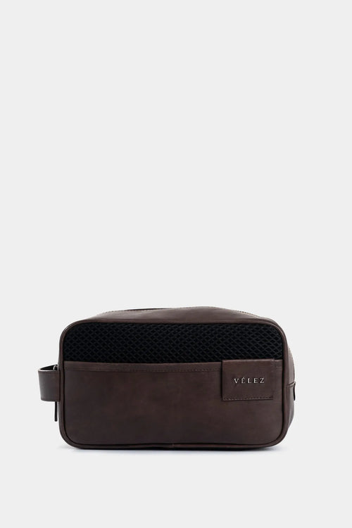 1037797 Organizador de viaje Lakost 2 de cuero para hombre efecto envejecido