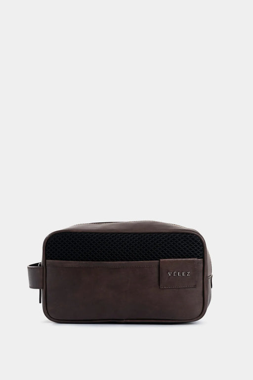 1037797 Organizador de viaje Lakost 2 de cuero para hombre efecto envejecido