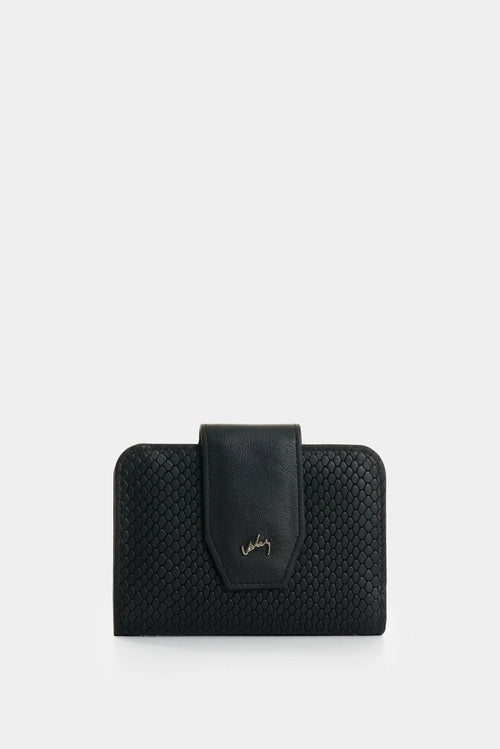 Billetera Hiedra de cuero para mujer grabado