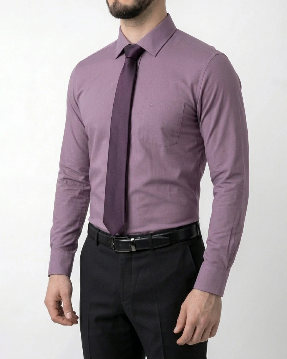 PZ-0000201 Premium bambú stretch signature piqué morado
