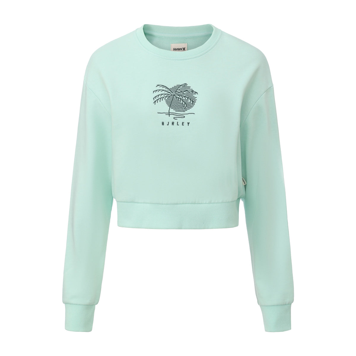 HZ262P60039-PALM HORIZON CROPPED CREWNECK