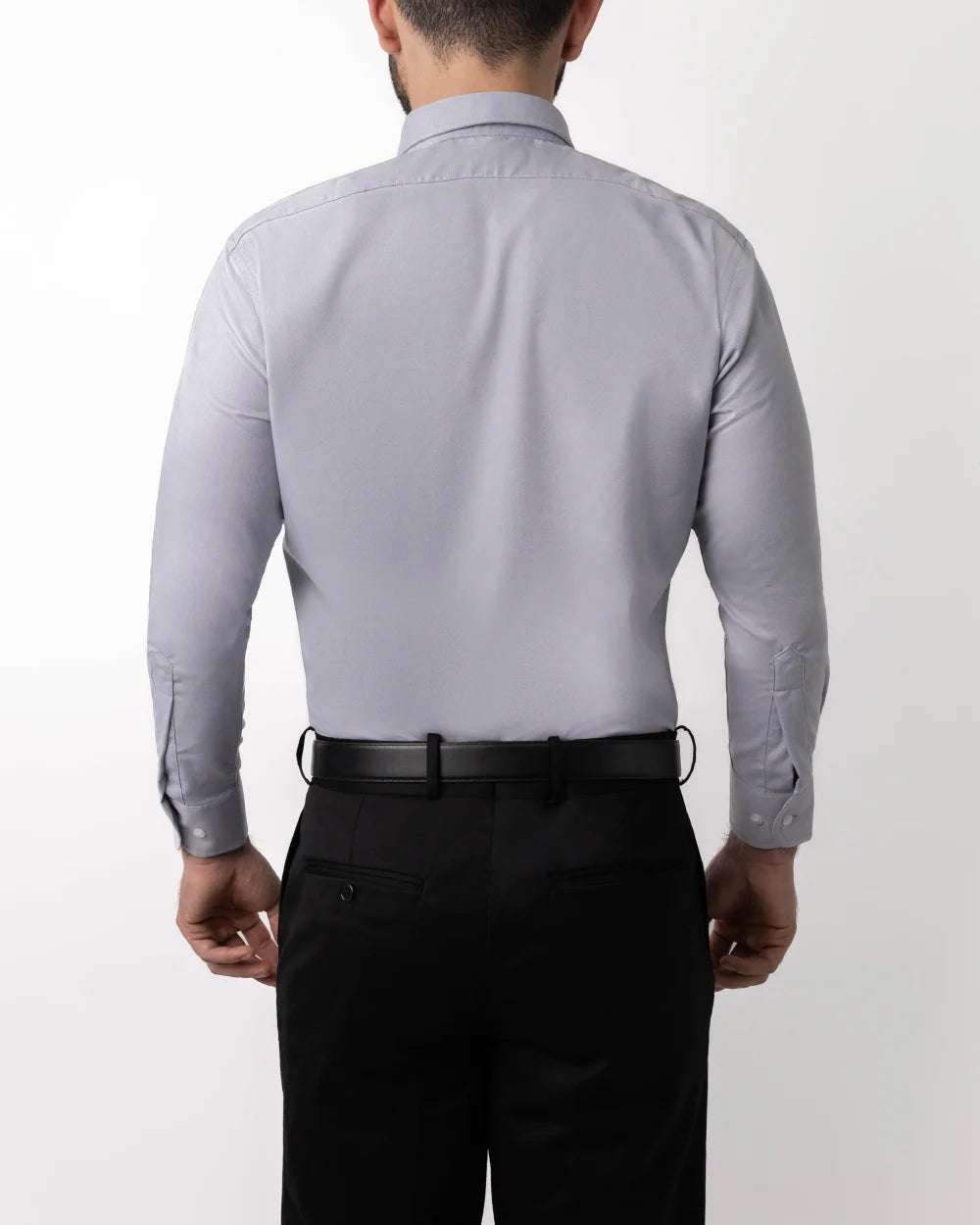 OX-0000201 Camisa de vestir slim fit oxford bambú stretch gris