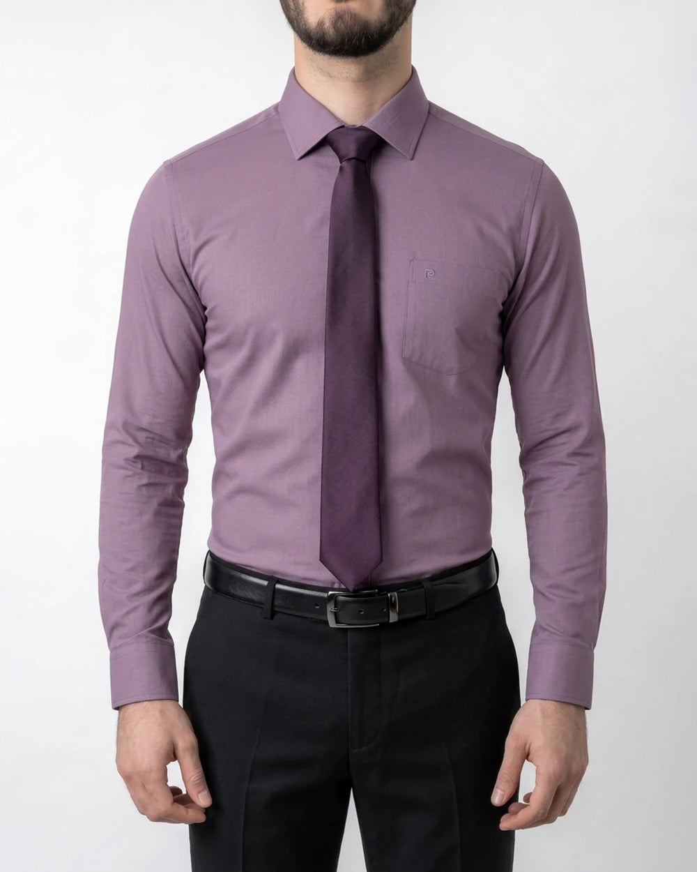 PZ-0000201 Premium bambú stretch signature piqué morado
