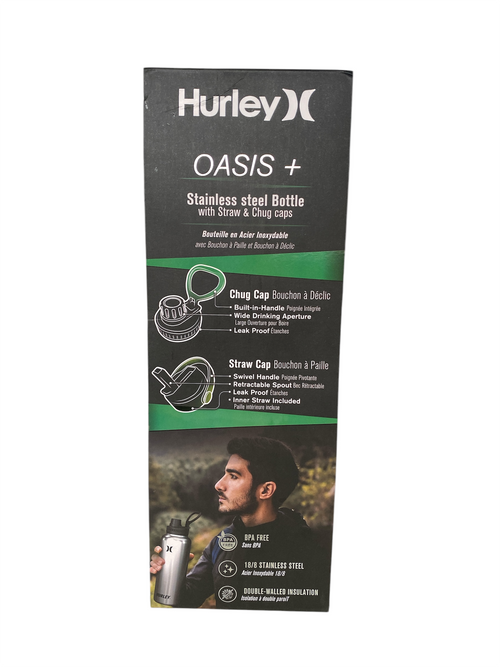 BOTELLA 32 OZ HURLEY DOBLE TAPADERA ACCESORIOS