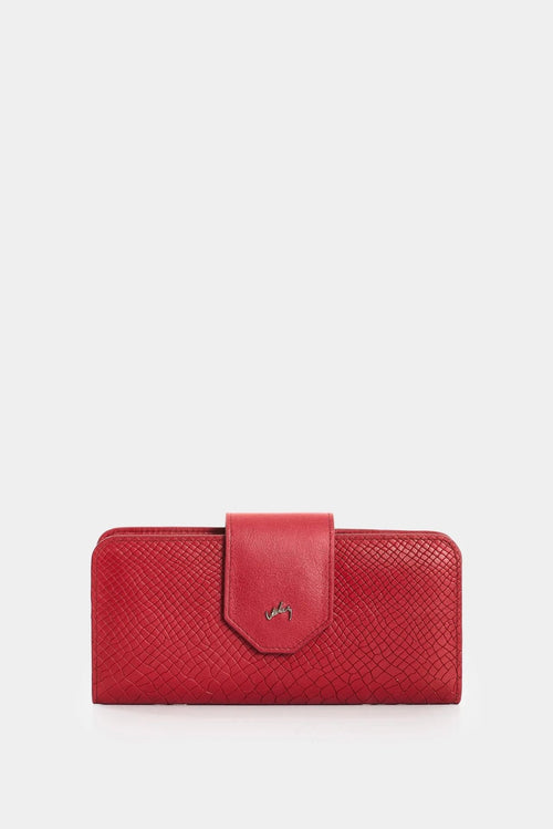 BILLETERA PORTA CHEQUERA DE CUERO GRABADO PARA MUJER EXTRAVAGANZA