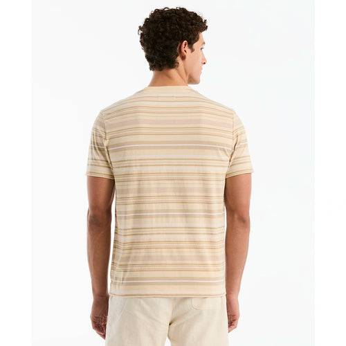 GK-M2609273 CAMISETA DE MANGA CORTA DE JACQUARD DE ALGODÓN CON RAYAS DISCONTINUAS