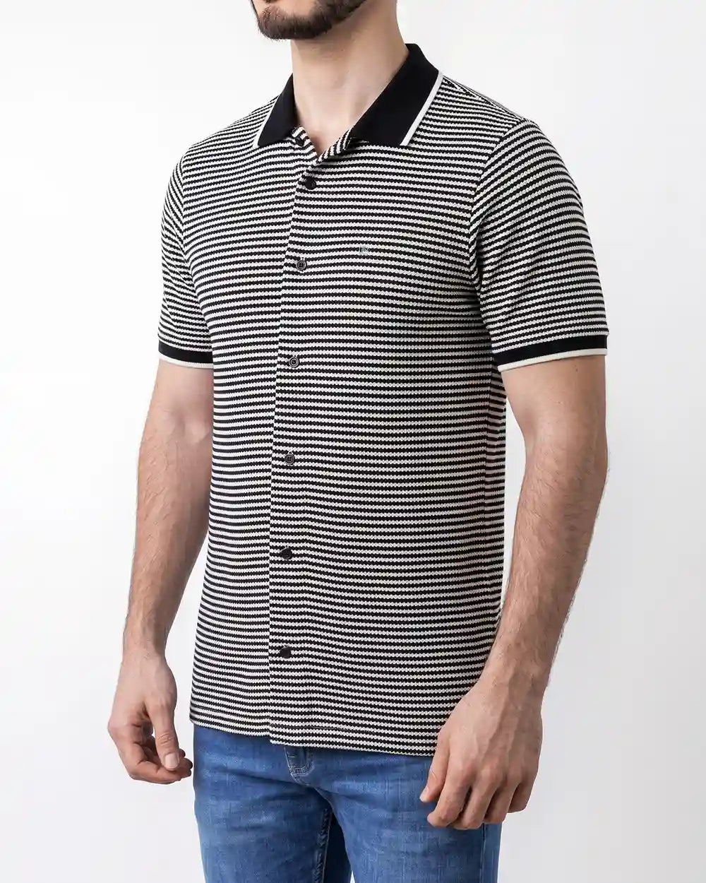 XT-PC01302 Camisa sport slim fit negro
