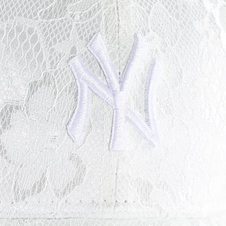 Gorra 9FORTY blanca de encaje New York yankees mujer