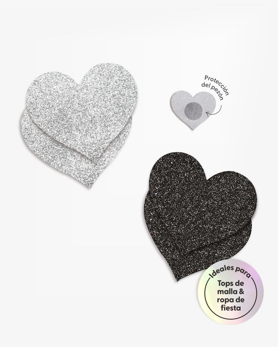 PARTY HEART - STICKERS PARA CUBRIR LOS PEZONES DE UN SOLO USO 2 PARES