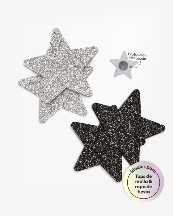 PARTY STAR - STICKERS PARA CUBRIR LOS PEZONES DE UN SOLO USO 2 PARES