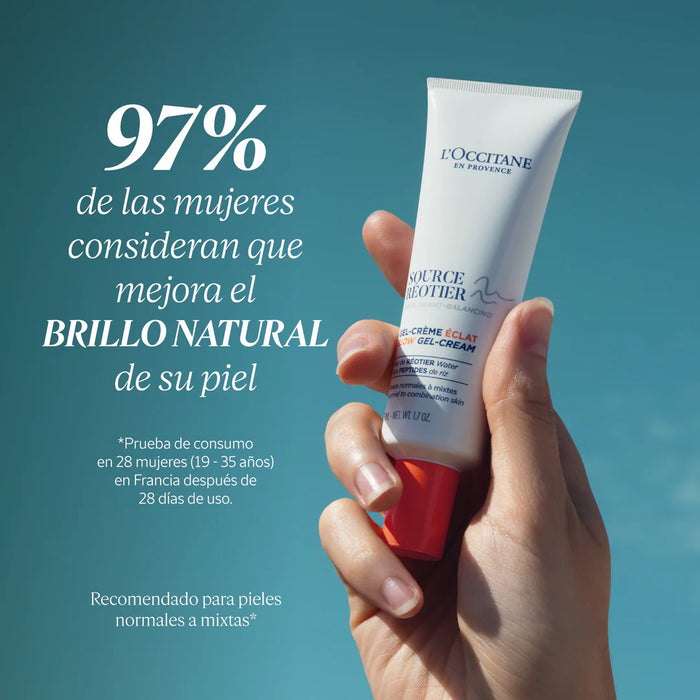 Gel-crema iluminadora Source Réotier 50 ml