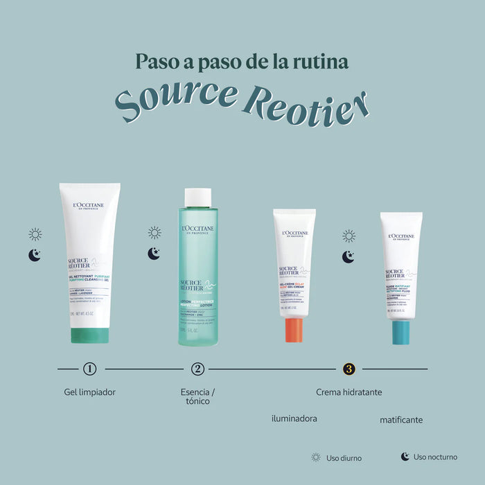 Gel-crema iluminadora Source Réotier 50 ml