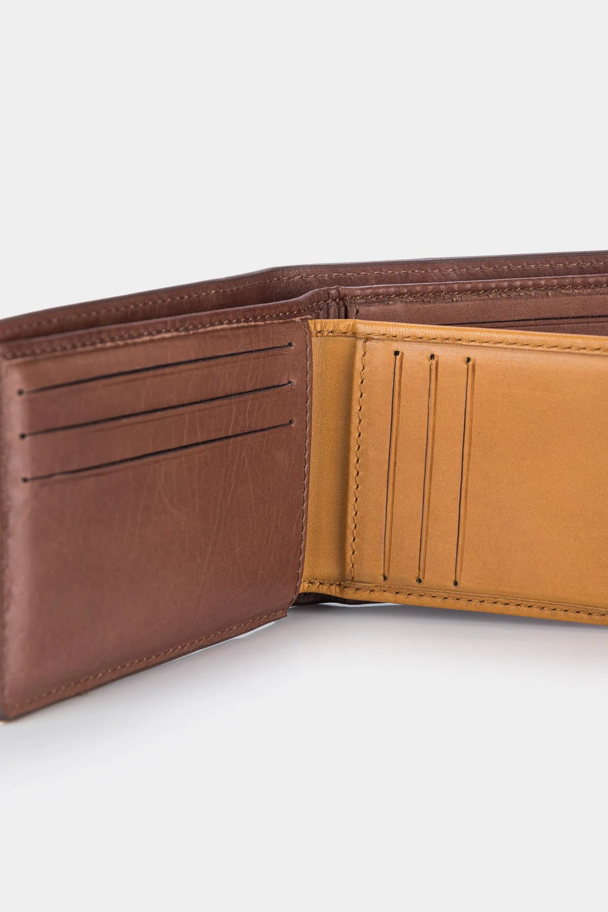Billetera draco de cuero para hombre mezcla de texturas cafe