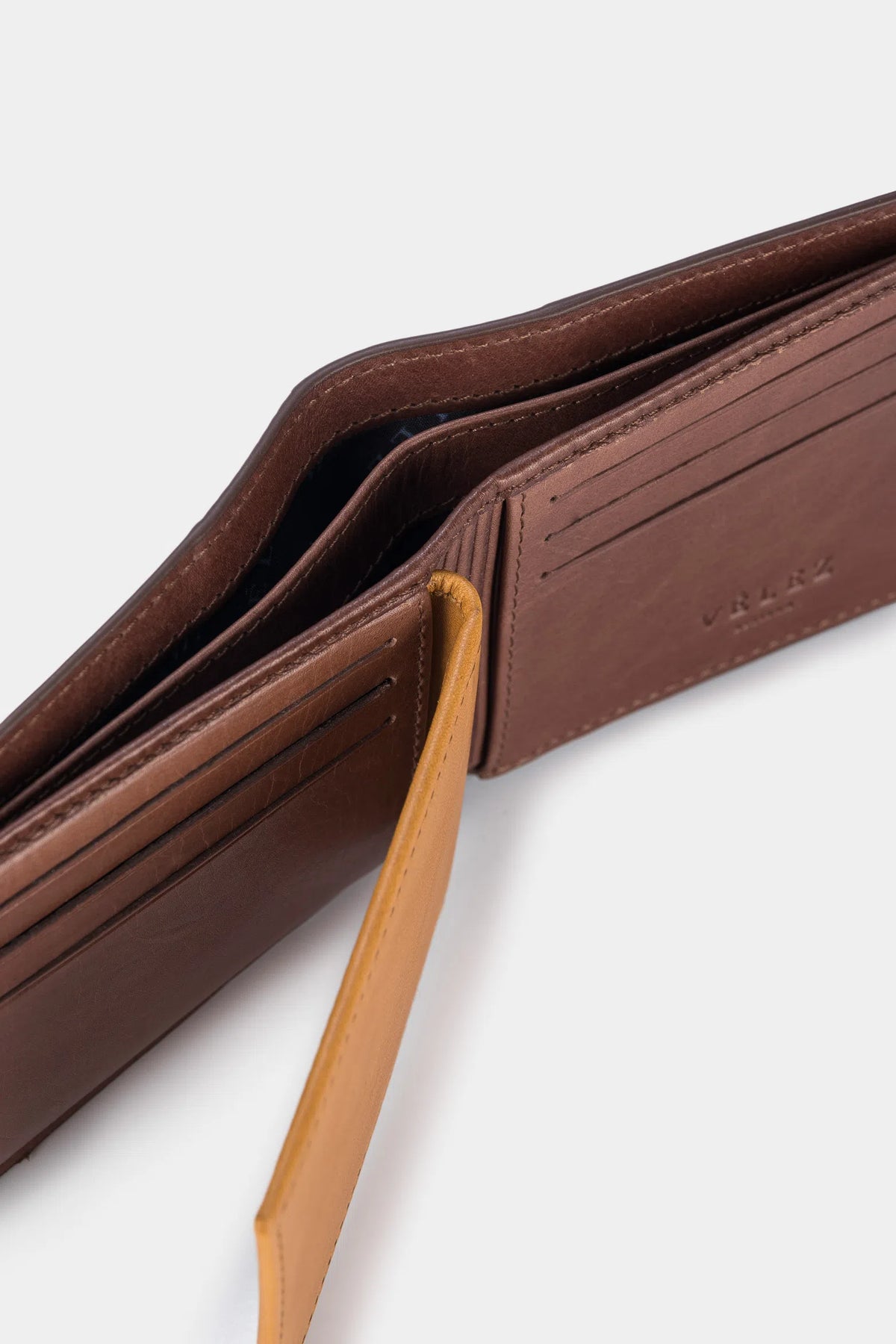 Billetera draco de cuero para hombre mezcla de texturas cafe