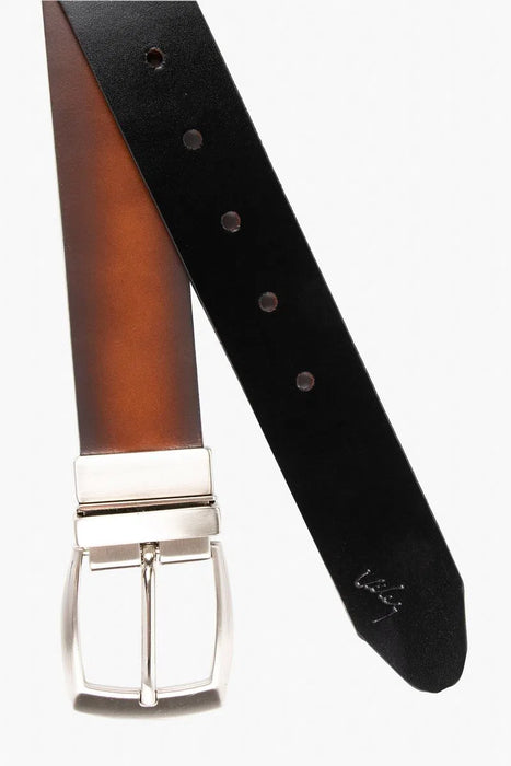 Cinturon doble faz de cuero vintage