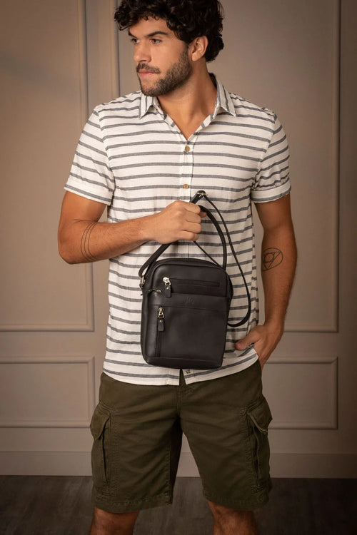 MANOS LIBRES GRECIA DE CUERO PARA HOMBRE VINTAGE