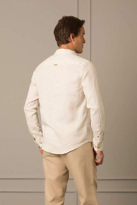 Camisa manga larga azalea para hombre cuello camisero
