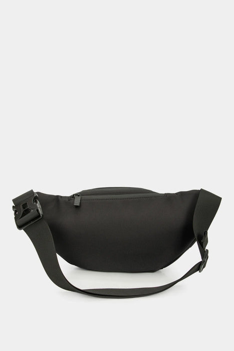 Bolso tipo riñonera para hombre en lona con bolsillo frontal