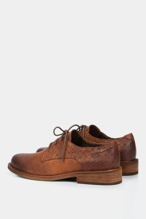 ZAPATOS CORDÓN DE CUERO PARA MUJER GRABADOS