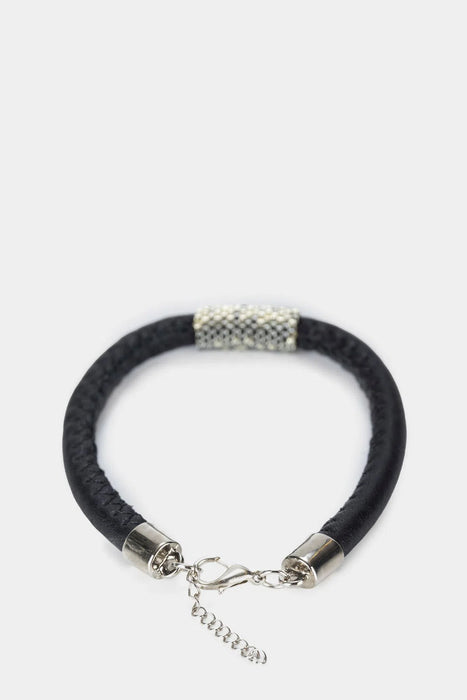 Pulsera dallas de cuero para mujer tejido miyuki