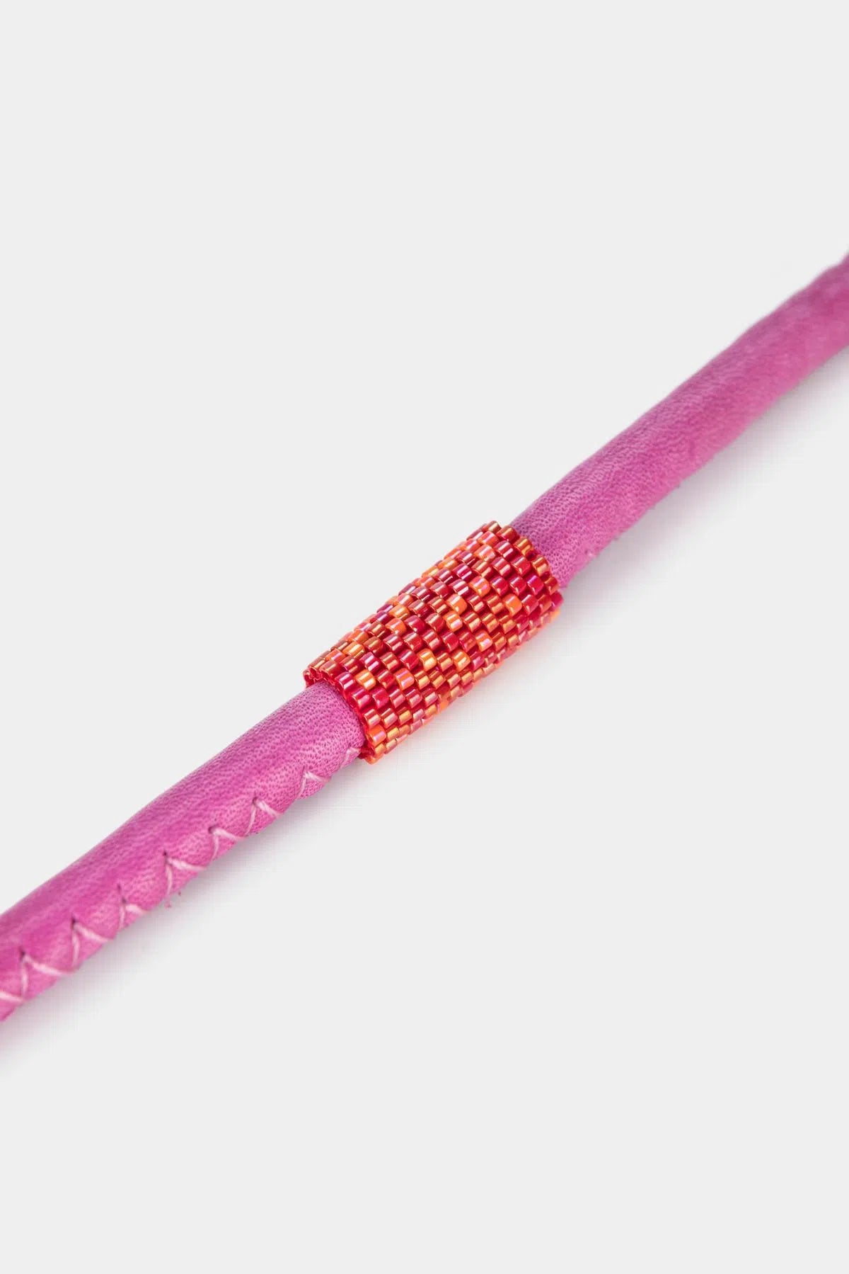 Pulsera dallas de cuero para mujer tejido miyuki