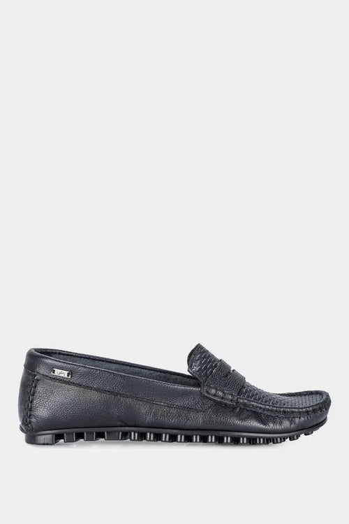 Mocasines denver de cuero para mujer grabado con placa
