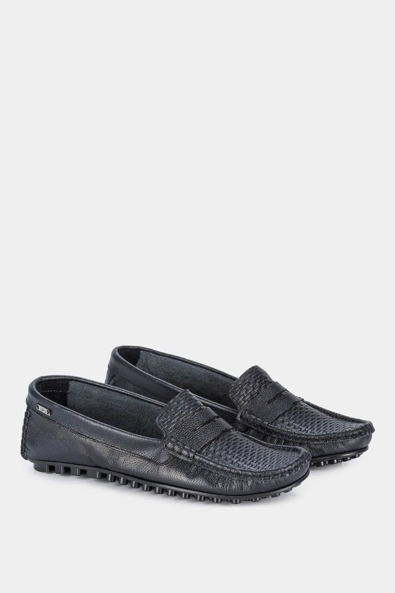 Mocasines denver de cuero para mujer grabado con placa
