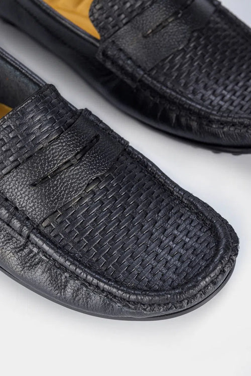Mocasines denver de cuero para mujer grabado con placa