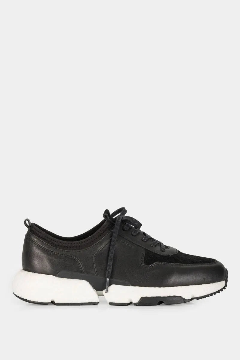 Tenis klee de cuero para hombre contraste de texturas