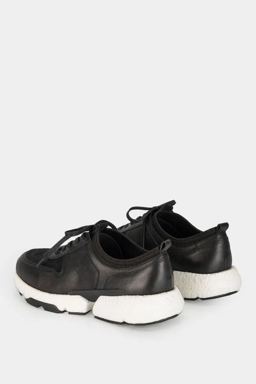Tenis klee de cuero para hombre contraste de texturas