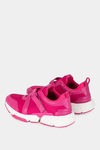SNEAKERS MANZANO DE CUERO Y TEXTIL PARA MUJER AJUSTE EN VELCRO
