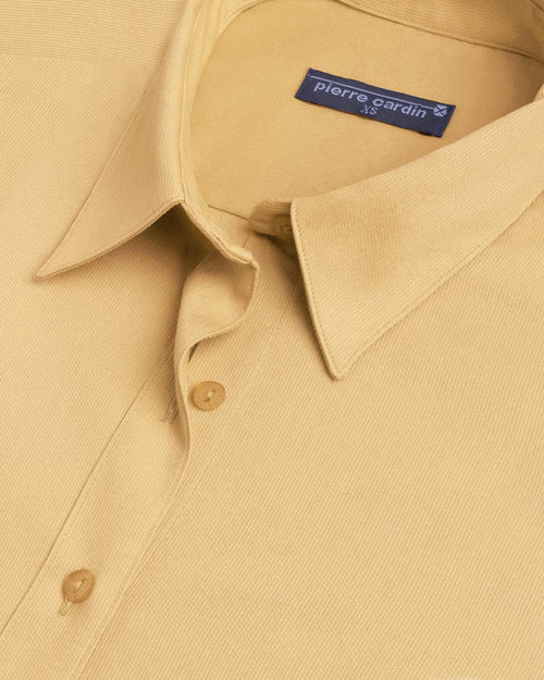 BLUSA DE VESTIR PIQUE BEIGE
