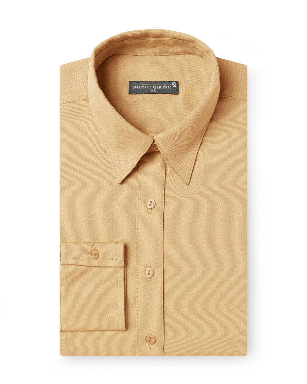 BLUSA DE VESTIR PIQUE BEIGE