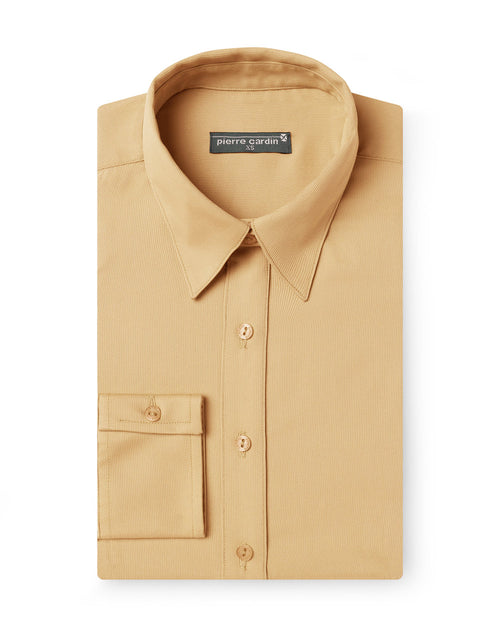 BLUSA DE VESTIR PIQUE BEIGE