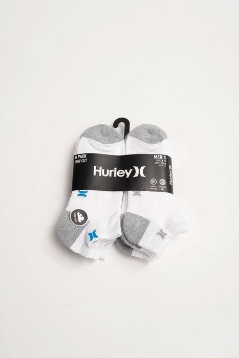 Calcetines de hombre hurley 6PK blanco/azul