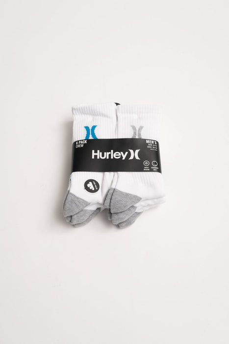 Calcetines de hombre Hurley 6PK blanco/azul