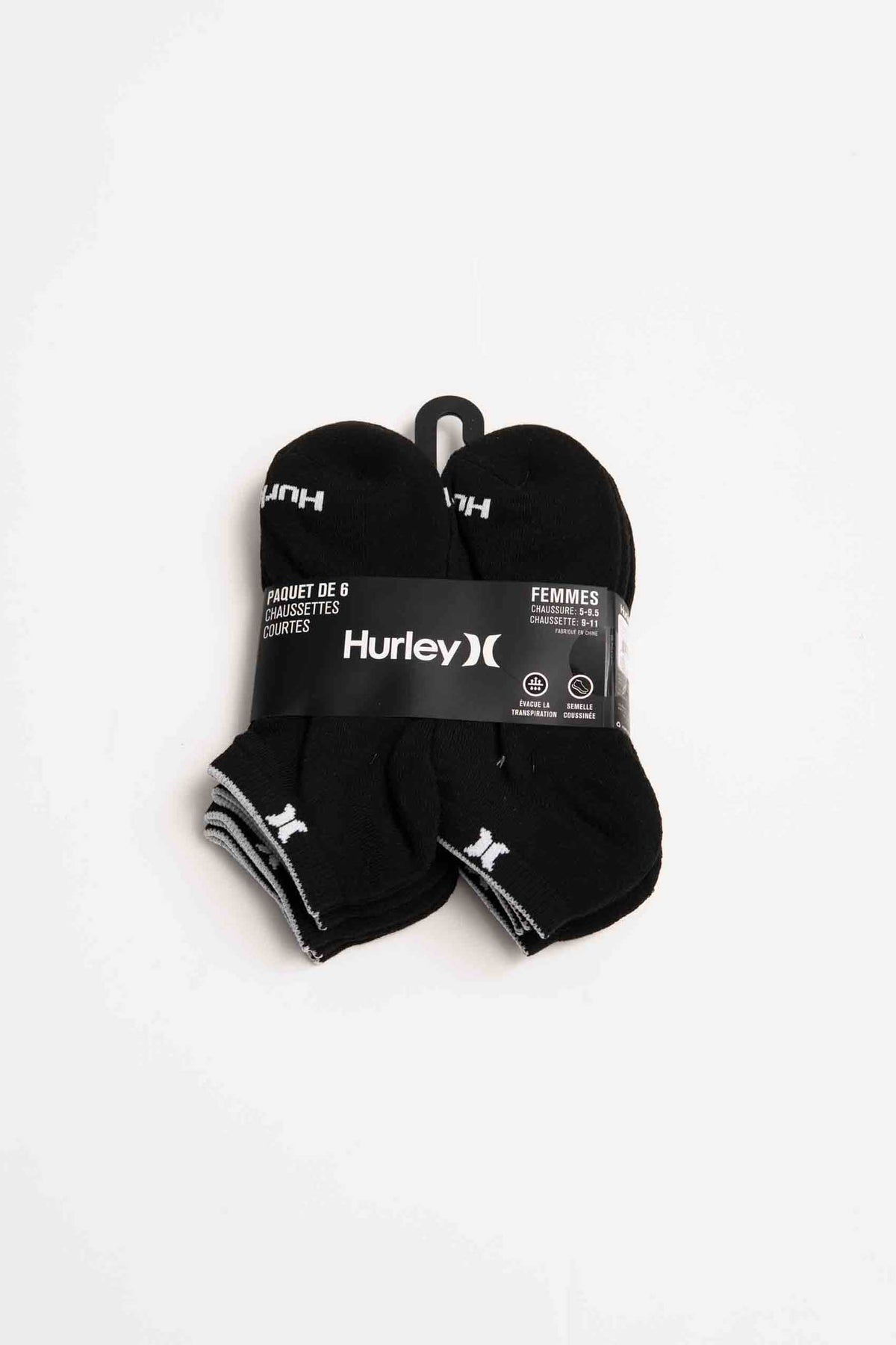 Calcetines de hombre Hurley 6PK blancos —