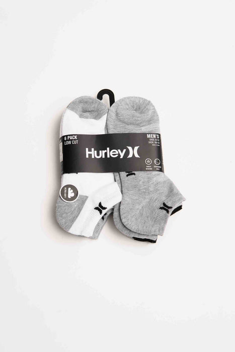 Calcetines de hombre Hurley 6PK blancos / azul