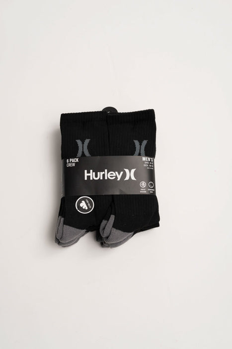 Calcetines de hombre Hurley 6PK negro